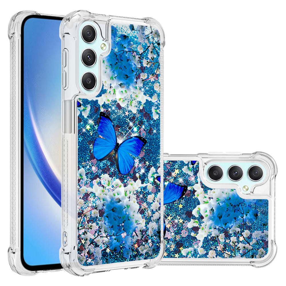 YB Quicksand Series-2 for Samsung Galaxy A24 4G Pattern Printing TPU Phone Case Floating Liquid Cover YB Quicksand Series-2 for Samsung Galaxy A24 4G Pattern Printing TPU Phone Case Floating Liquid Cover